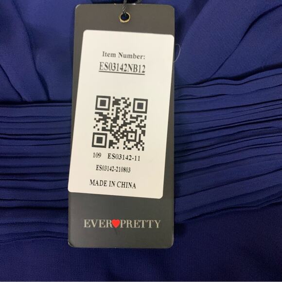 NWT Ever Pretty Tulle Sleeveless Cocktail Gown Size 12 EE0595 - Picture 6 of 9